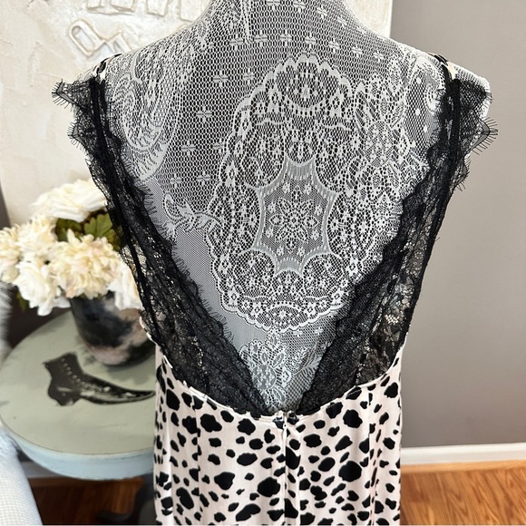 Anthropologie Vintage Y2K Inspired Dalmatian Print Slip Dress Size Medium - Picture 13 of 16